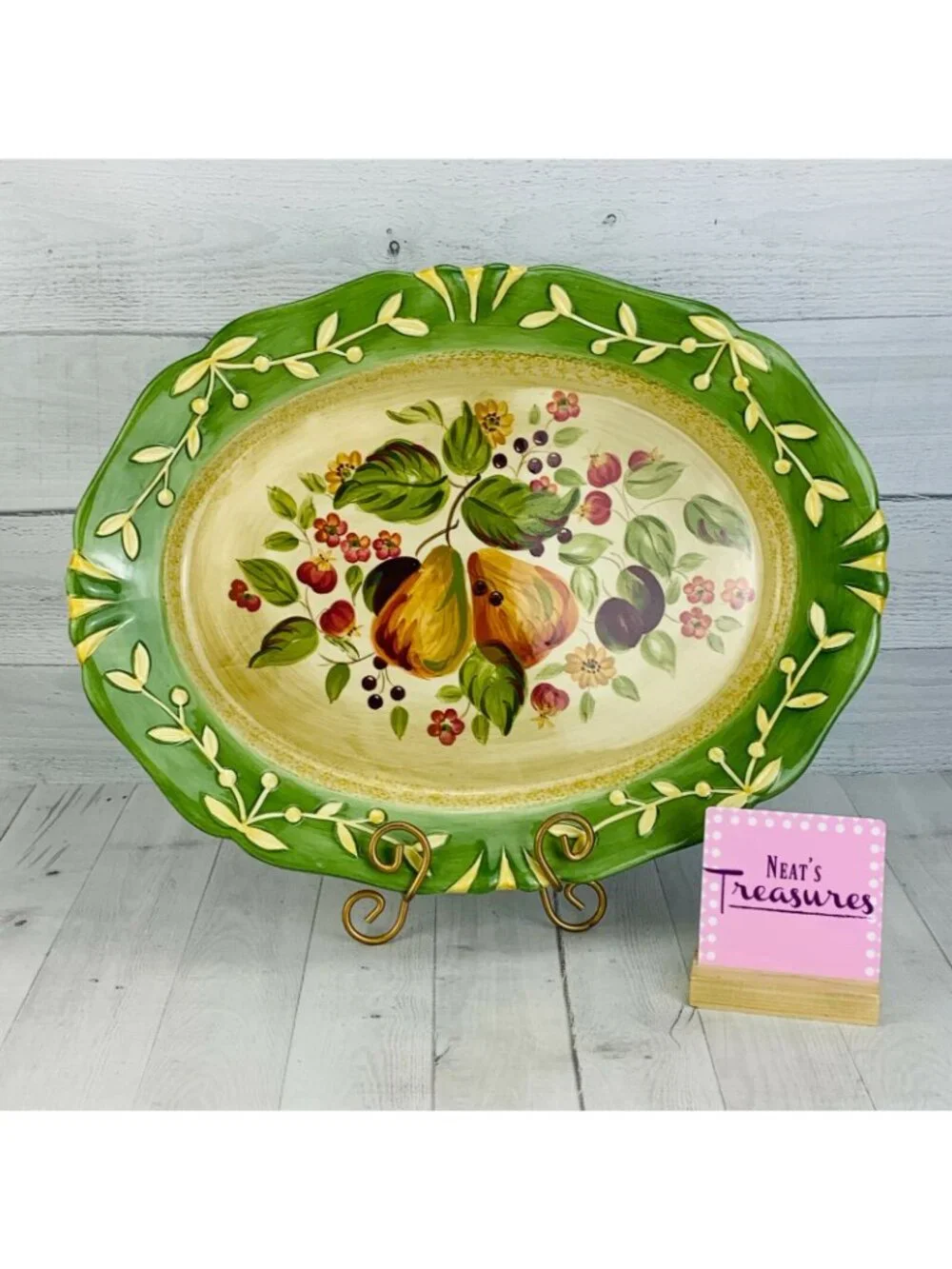 Certified International Pamela Gladding LA TOSCANA Stoneware Serving Platter